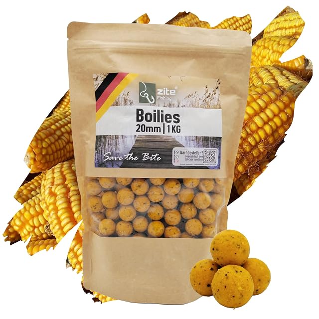 Zite Fishing sinkende Süßmais-Boilies, 20 mm, 1 kg