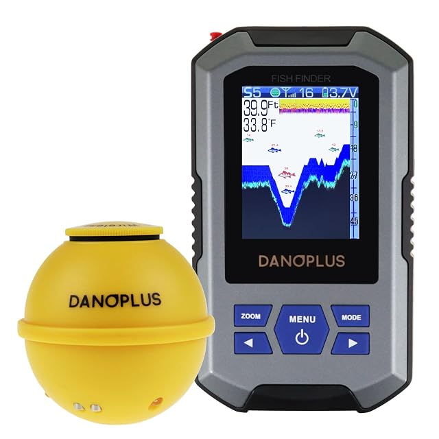 Kabelloses tragbares DANOPLUS Echolot mit Farbbildschirm
