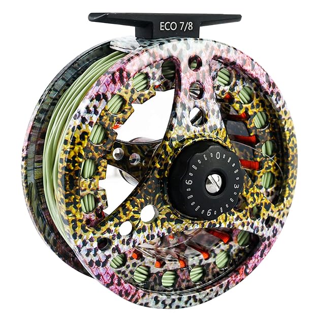 MAXIMUMCATCH ECO Fliegenrolle in Rainbow-Ausführung, Größe 5/6
