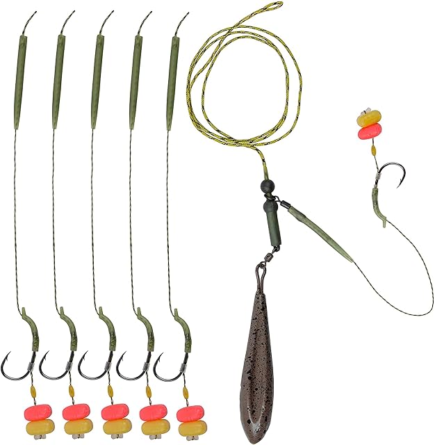OROOTL Inline-Karpfenmontage-Set mit 80-g-Blei und Ersatz-Hair-Rigs