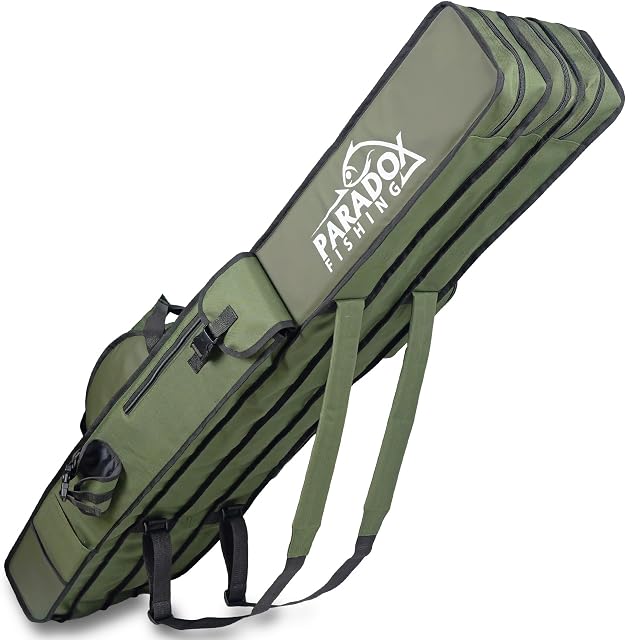 Paradox Fishing grüne Rutentasche, 160 cm mit vier Fächern