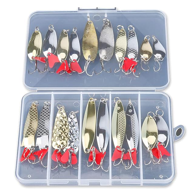 DONQL zwanzigteiliges Metallblinker-Set in Gold und Silber